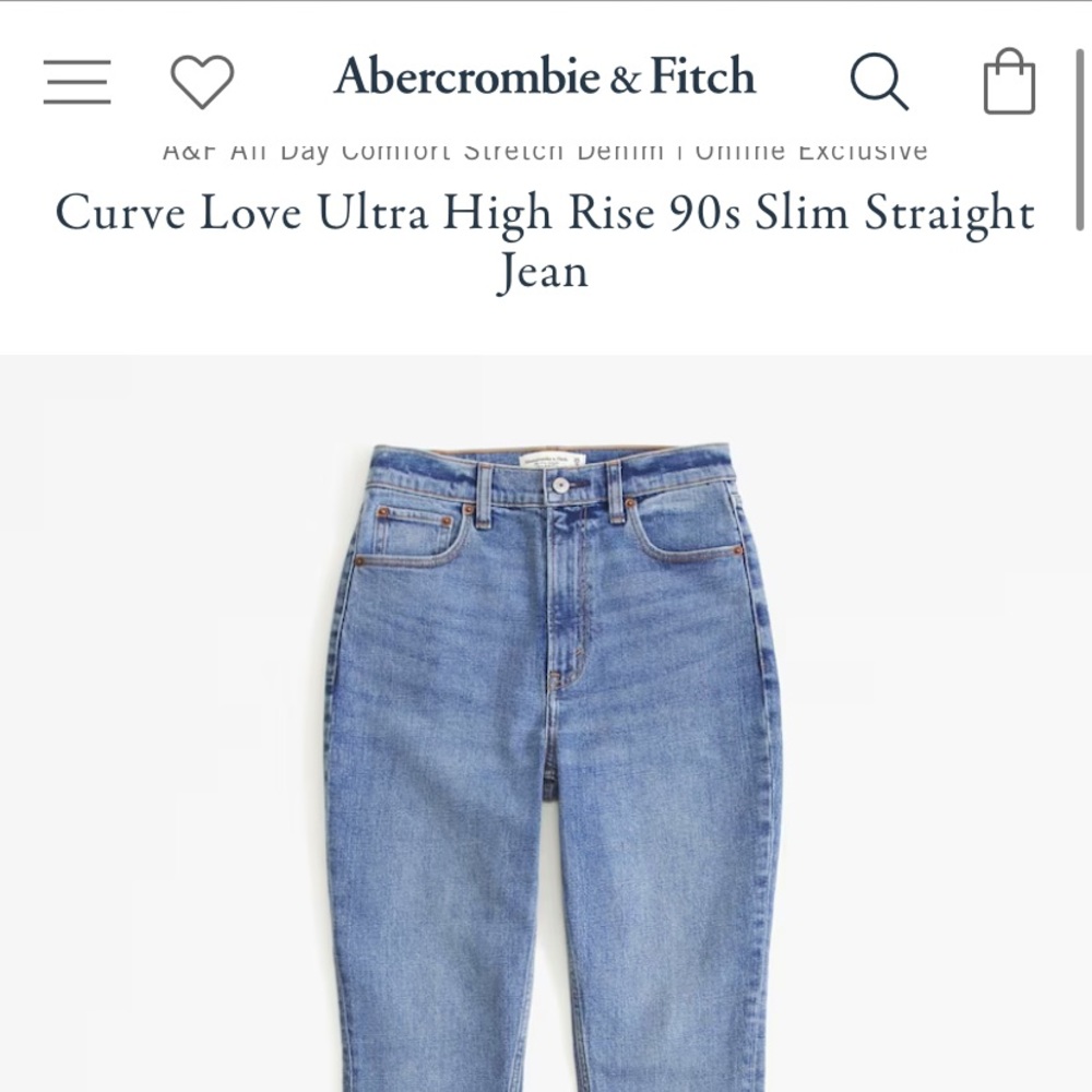 ABERCROMBIE & FITCH CURVE LOVE JEANS